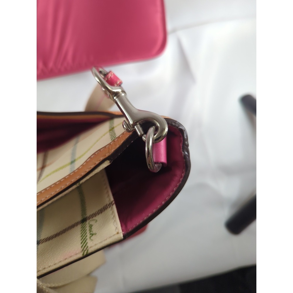 COACH Tattersall Multicolored Coated Canvas Diaper Bag Fl4792 See Pictures - Picture 8 of 14